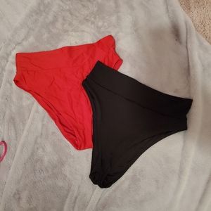 2 High Cut Cheeky swim bottoms